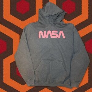 Vintage Men’s TULTEX Grey NASA Hoodie